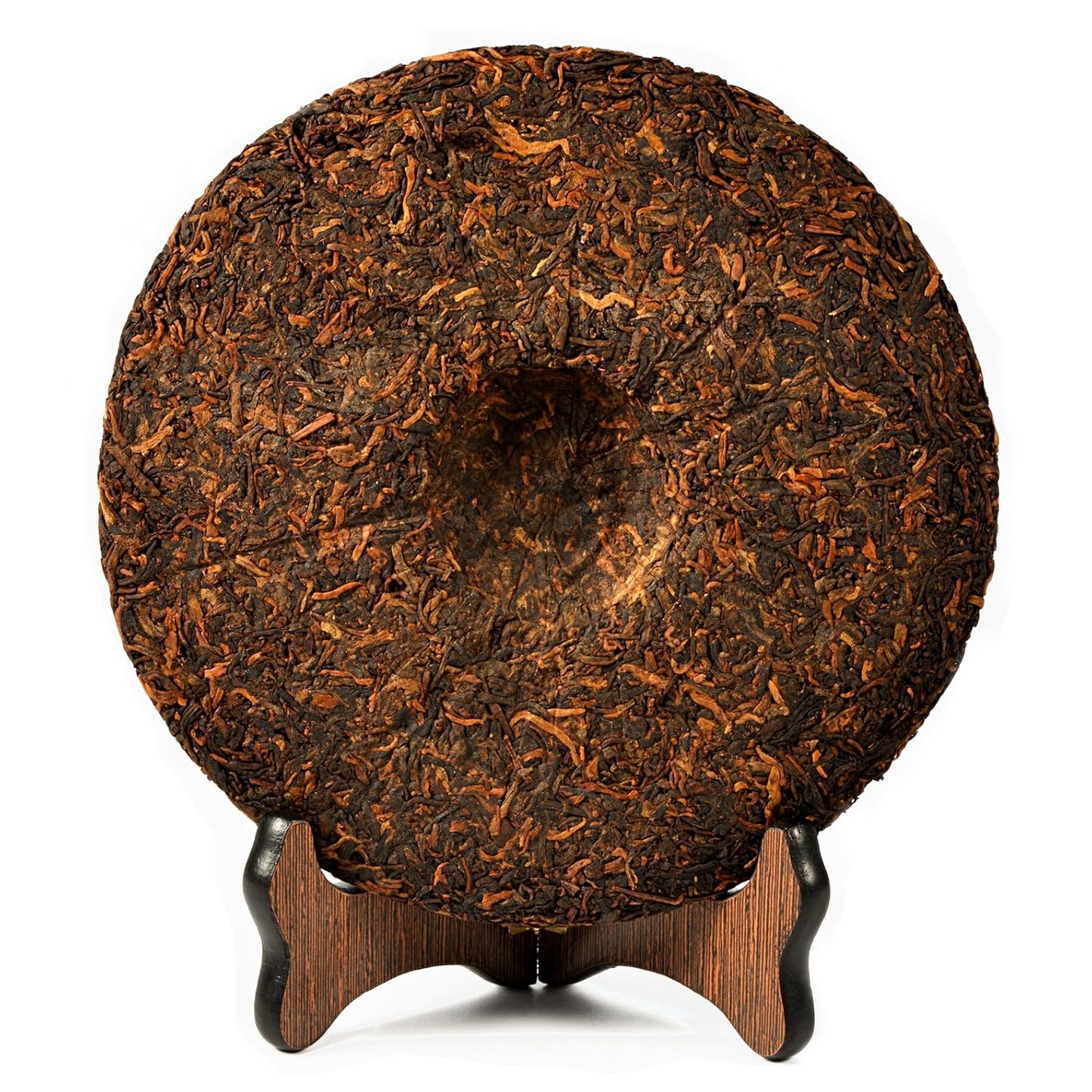 ChaWuWarmSun [B] JinYa GongTing Ripe Puerh Tea Cake, 12.5oz/357g | Aged Yunnan Shu Pu-erh. Fermented Whole Leaf With Earthy Mellow Notes. Professional Storage.