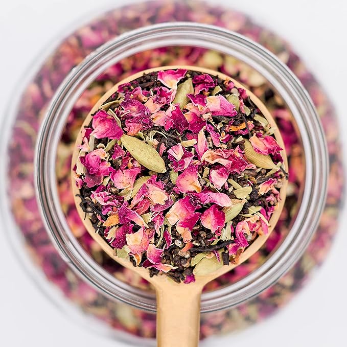 The Chai Box Top Selling Loose Leaf Tea Gift Set - Featured in Oprah's Favorite Things | 3-Flavor Caffeinated Chai Tea Gift Box with Stainless Steel Steeper (3 Pack) | Small Batch Loose Leaf Tea with Whole, Premium Spices