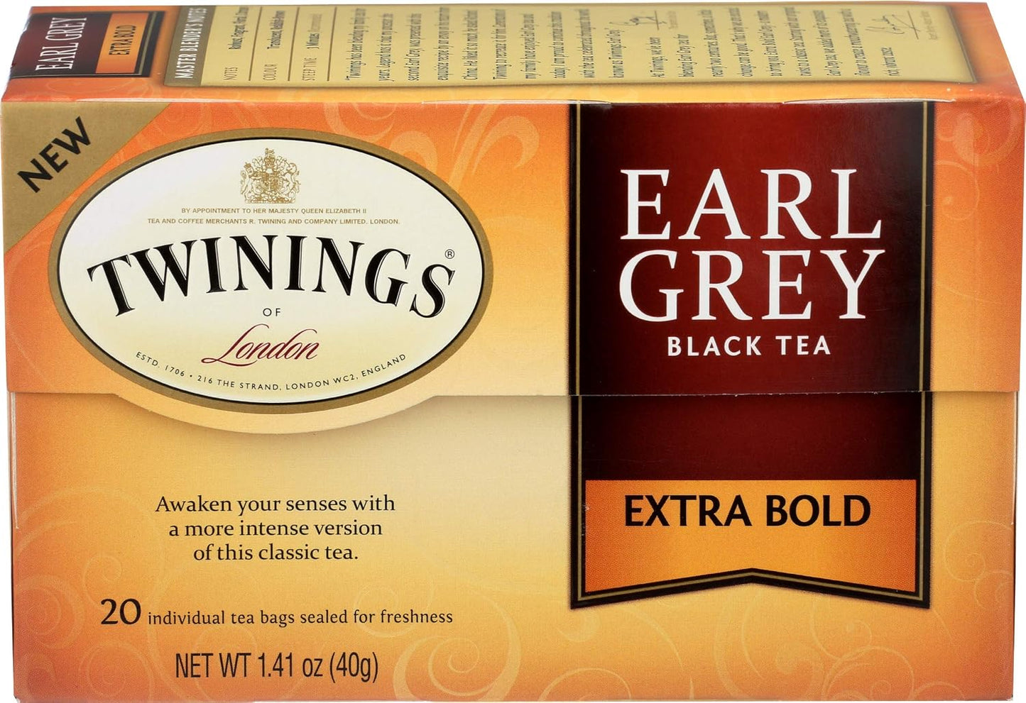 Twinings Tea Earl Grey Extra Bold, 20 CT