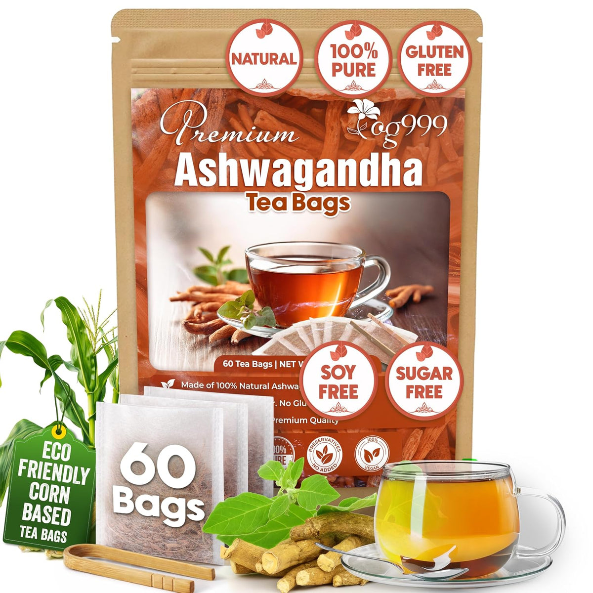 TOG999 Premium Ashwagandha Tea Bags