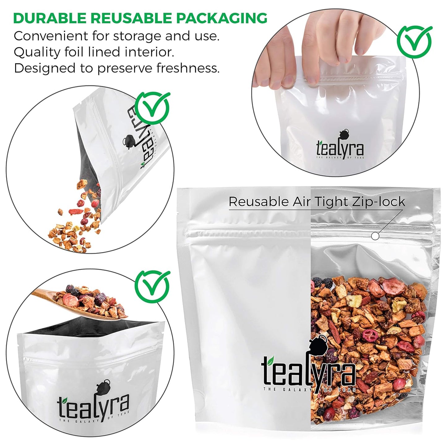 Tealyra - Tropical Harvest - Fruity Herbal Loose Leaf Tea - Dragon Fruit - Sea Buckthorn - Goji - Pineapple - Cranberry - Caffeine Free - Hot or Iced - 112g (4-ounce)