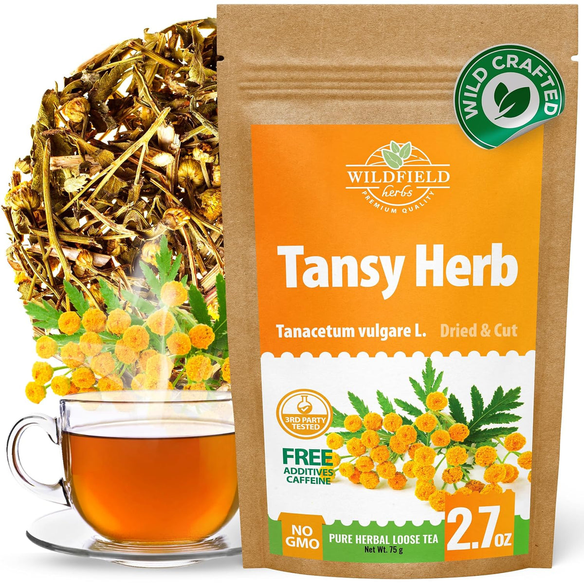 3 oz. Dried Tansy Flowers Herb (Tanacetum Vulgare L.) Pishma Herbal - 75g