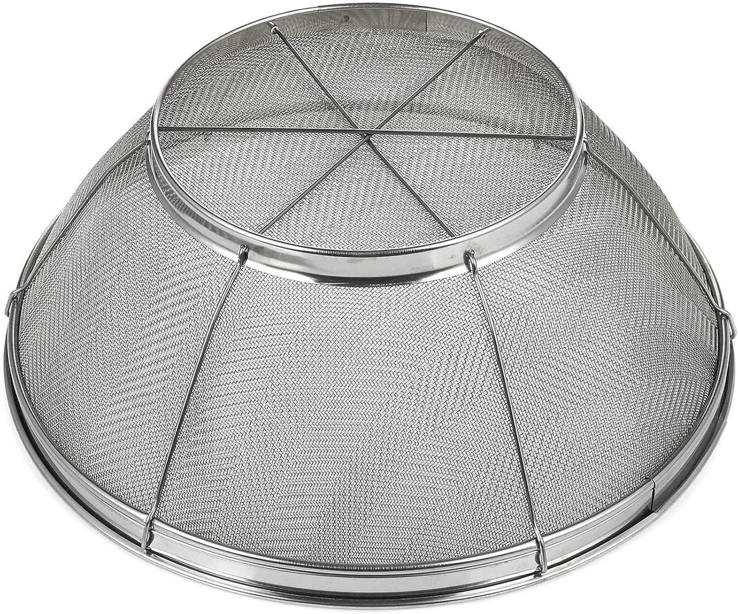 Juvale Stainless Steel Fine Mesh Strainer - Durable Rust-Resistant Mesh Colander - Ergonomic Handle Rice Colander - Ultra-Fine Flour Sifter - Dishwasher Safe with Stable Design - 11 in x 4 in, Silver