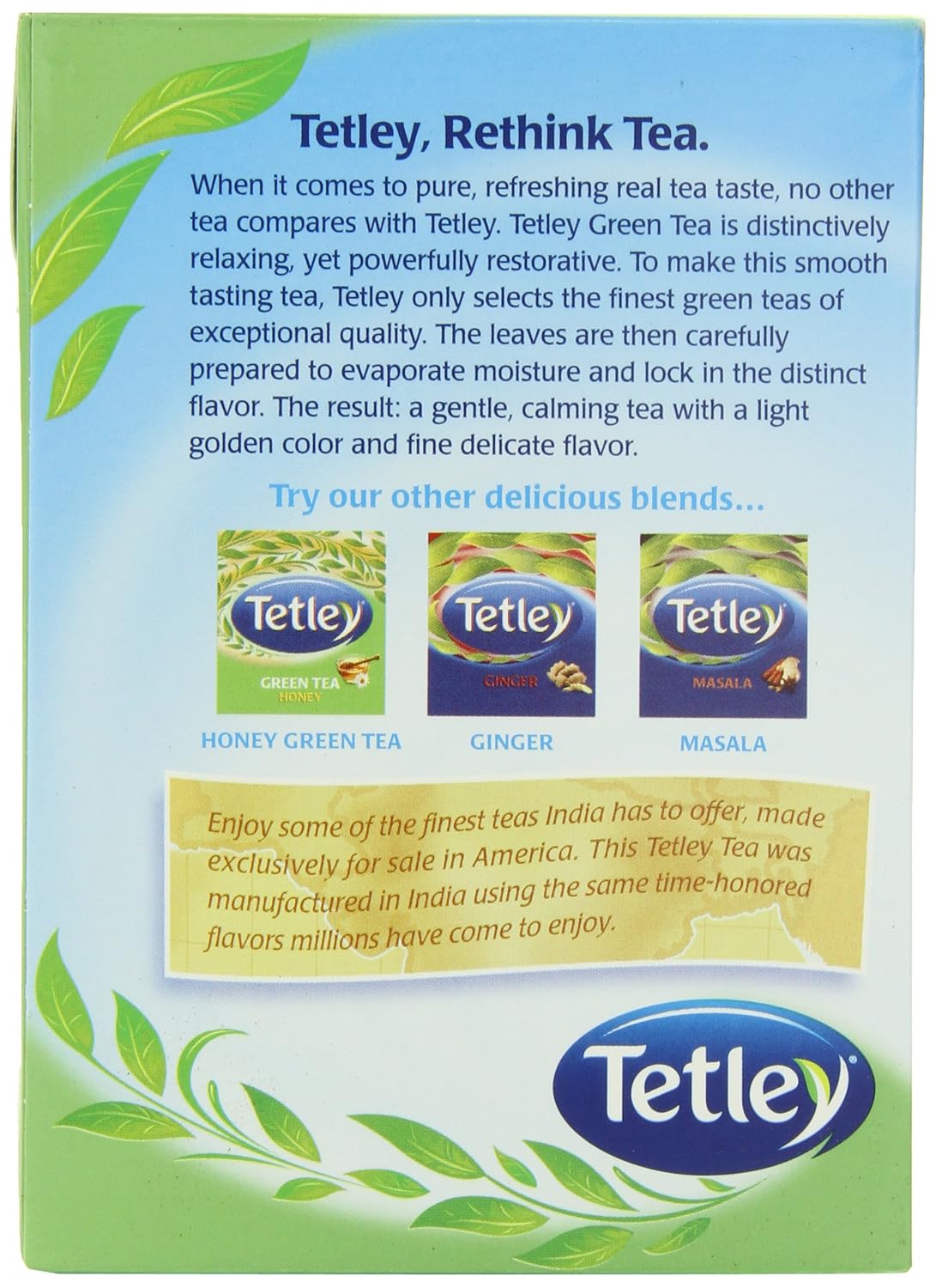 Tetley, Natural Green Tea, 72 Count, Hot or Iced, Light, Refreshing Green Tea
