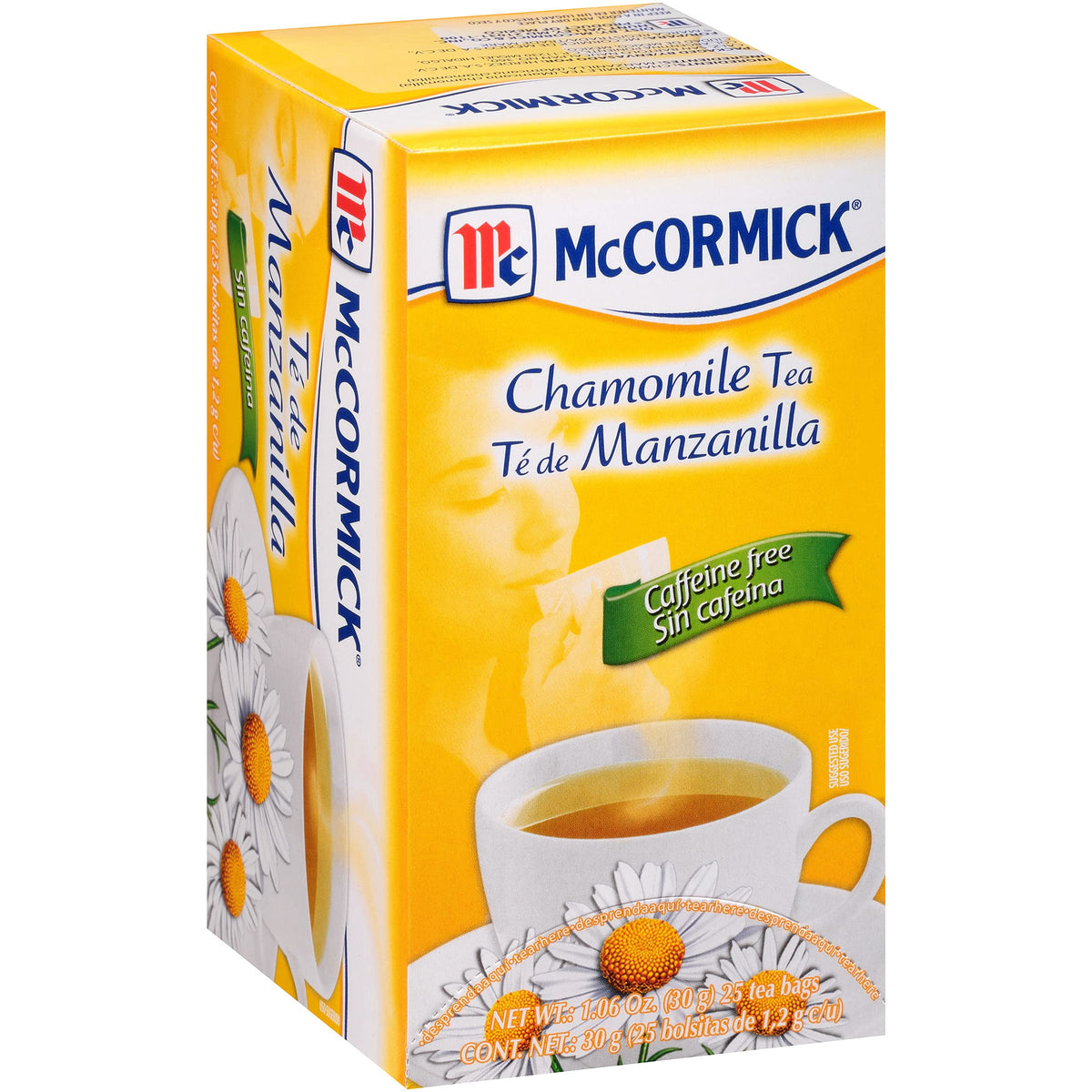 McCormick 25 Count Caffeine Free Chamomile Tea Bags, 1.06 oz (Pack of 6)