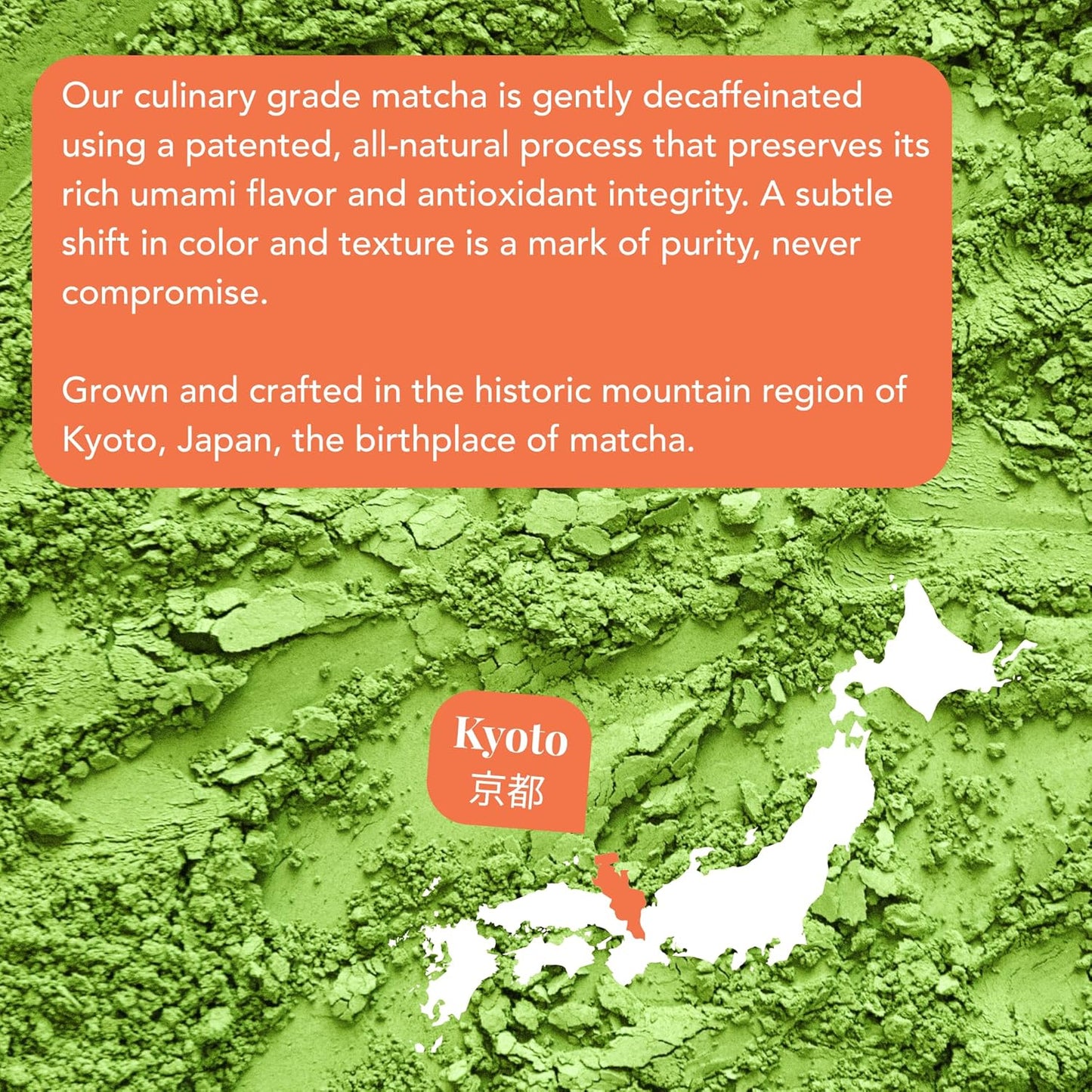 Caff Off Decaf Matcha Green Tea Powder From Japan - 1.06 oz / 30 g - Culinary Grade - Naturally Decaffeinated Using No Chemicals - Tested For Heavy Metals & Pestacides - First Harvest & Shade Grown Caffeine Free Matcha Powder