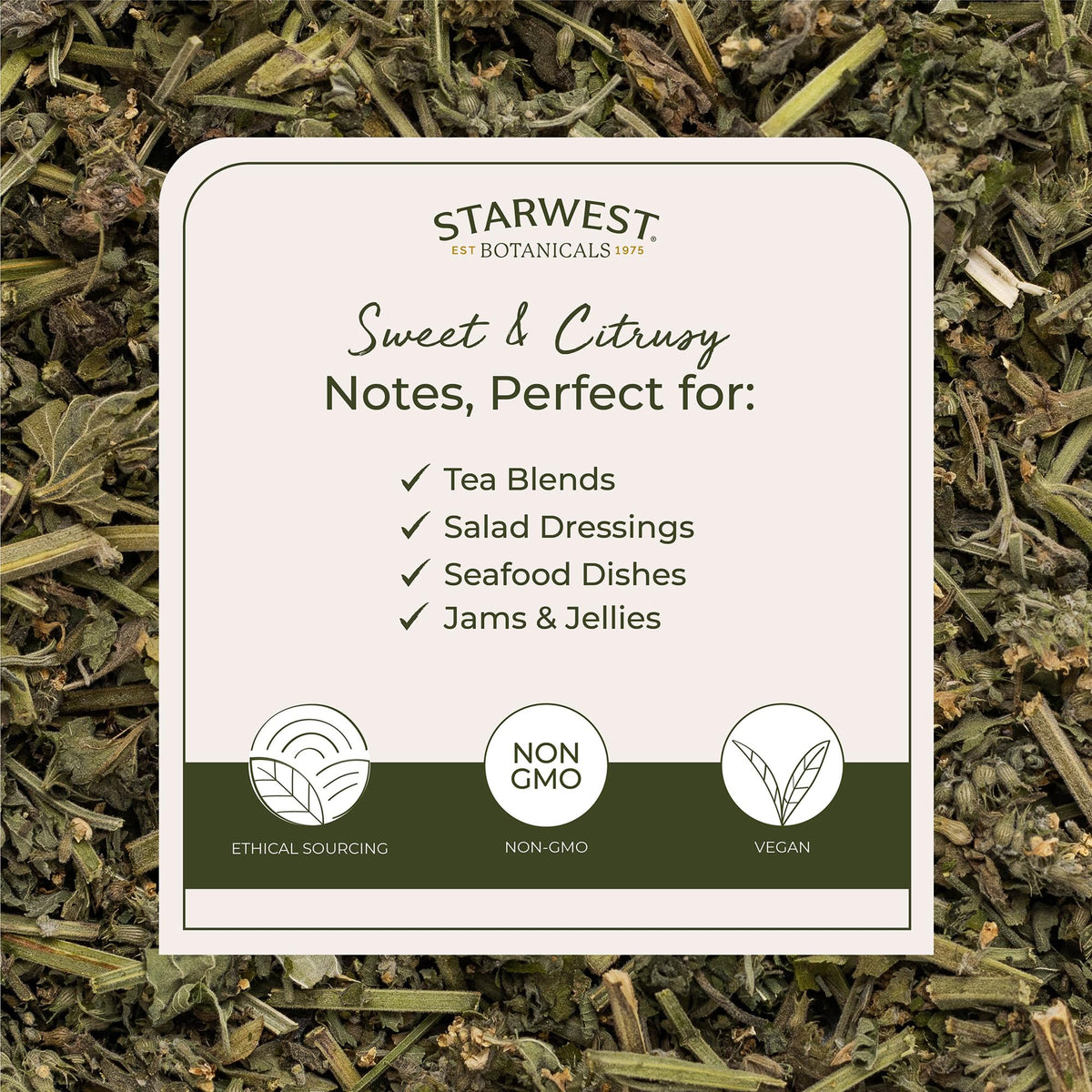 Starwest Botanicals Organic Lemon Balm Leaves, Certified Kosher - 4 oz Bag