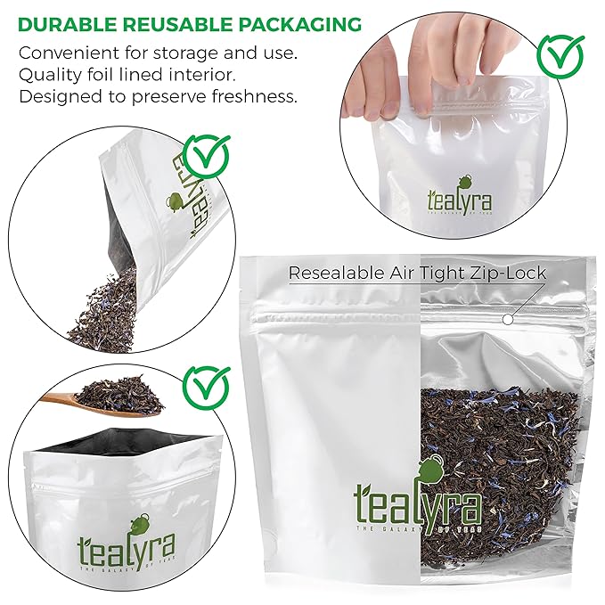 Tealyra - Cream Earl Grey Moonlight - Luxurious Loose Leaf Black Tea - Citrusy Bergamot with French Vanilla - All Natural, Medium Caffeine, 200g (7-ounce)