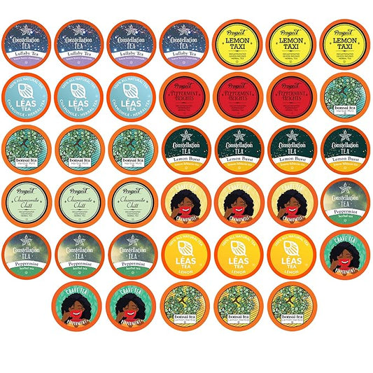 Two Rivers Assorted Herbal Tea Pods Variety Sampler Pack for Keurig K-Cup Brewers - 40 Count