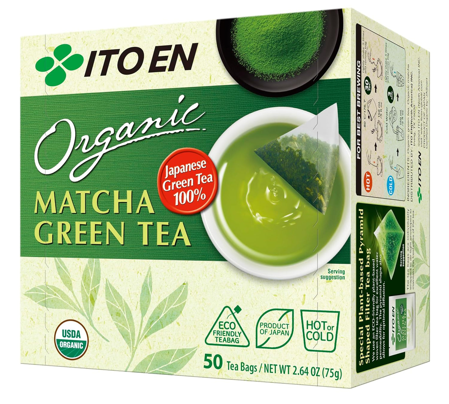 ITO EN Organic Matcha Green Tea - Tea Bags, 50ct