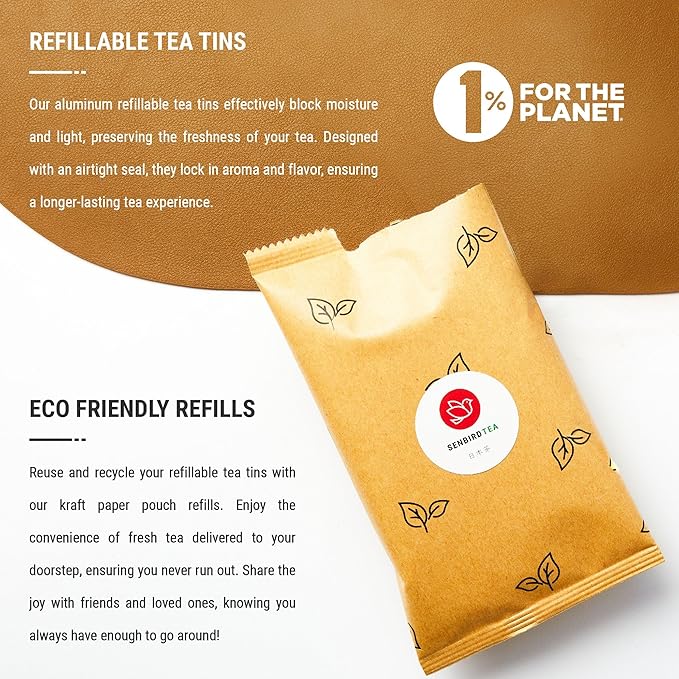 Senbird Premium Ceremonial Matcha - Japanese Powdered Green Tea - From Kyoto, Japan - Ceremonial Tea In Airtight Tea Tin (1oz/30g)