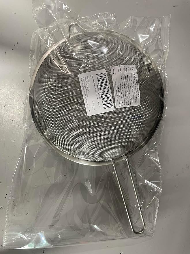 Anaeat Fine Mesh Strainers - Premium Stainless Steel Colander Sieve Sifters, with Durable Mesh and Sturdy Handle, Excellent for Sifting Dry ingredients, Flour, Pastas, Rice, Tea (9.45"）