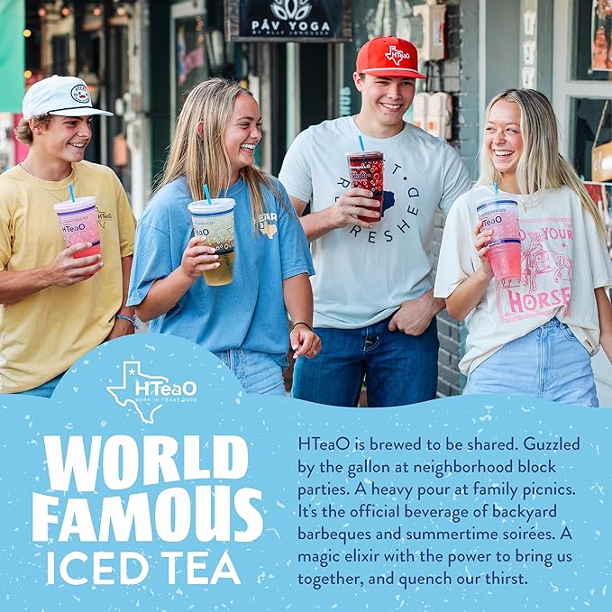HTeaO Watermelon Iced Tea Bags – Makes 4 Gallons in 5 Minutes – Large Loaded Tea Sachets for Parties, Family Gatherings, & Groups – Texas-Style Ice Tea Packets for Quick Brew (8-Count)
