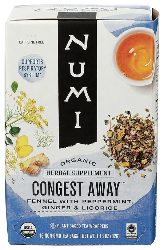 Numi Organic Congest Away Tea, 16 CT