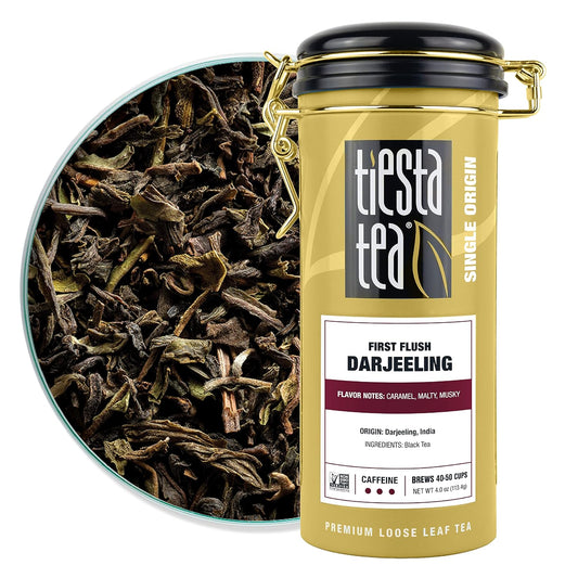Tiesta Tea - First Flush Darjeeling Black Tea, Loose Leaf, Single Origin Premium Black Tea from India, Pure High-Caffeinated Blend