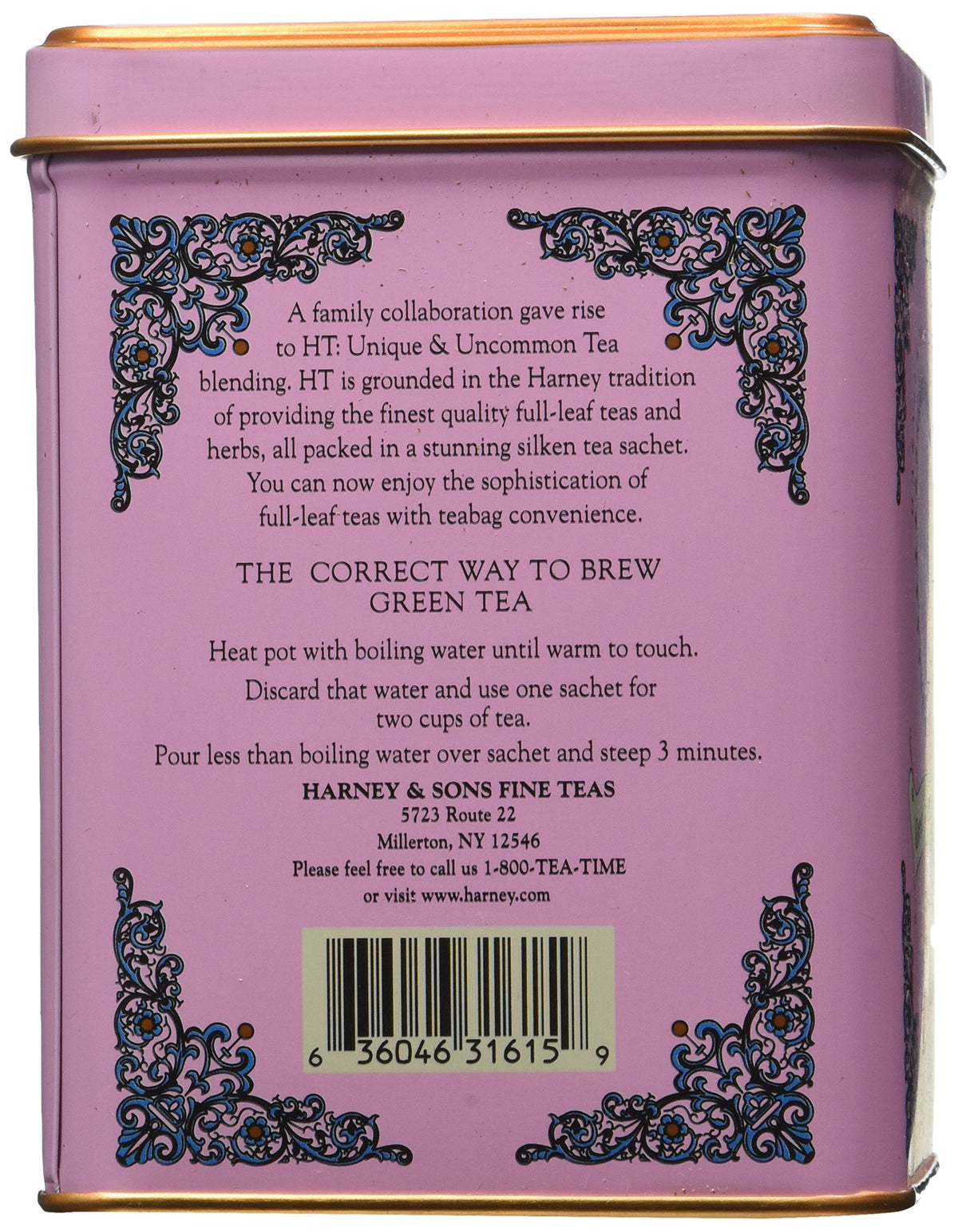 Harney & Sons Harney and Sons Fine Teas, Green Tea with Coconut, 20 Sachets (Pack of 3)