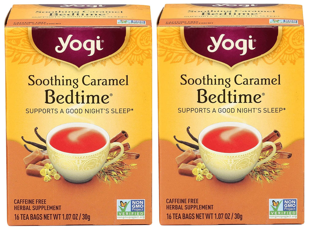 Yogi Tea, Soothing Caramel Bedtime, 16 Count - Pack of 2