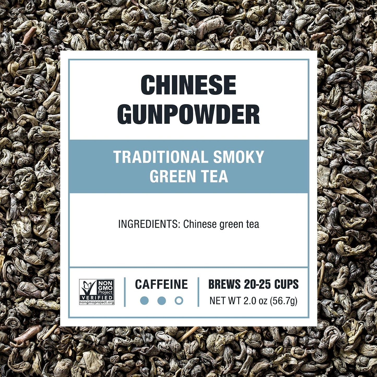 Tiesta Tea - Chinese Gunpowder, Loose Leaf, Traditional Smoky Green Tea | Premium Aromatic Blend, Medium Caffeinated Green, Make Hot or Iced Brews Up to 25 Cups, 2 Ounce Resealable Pouch