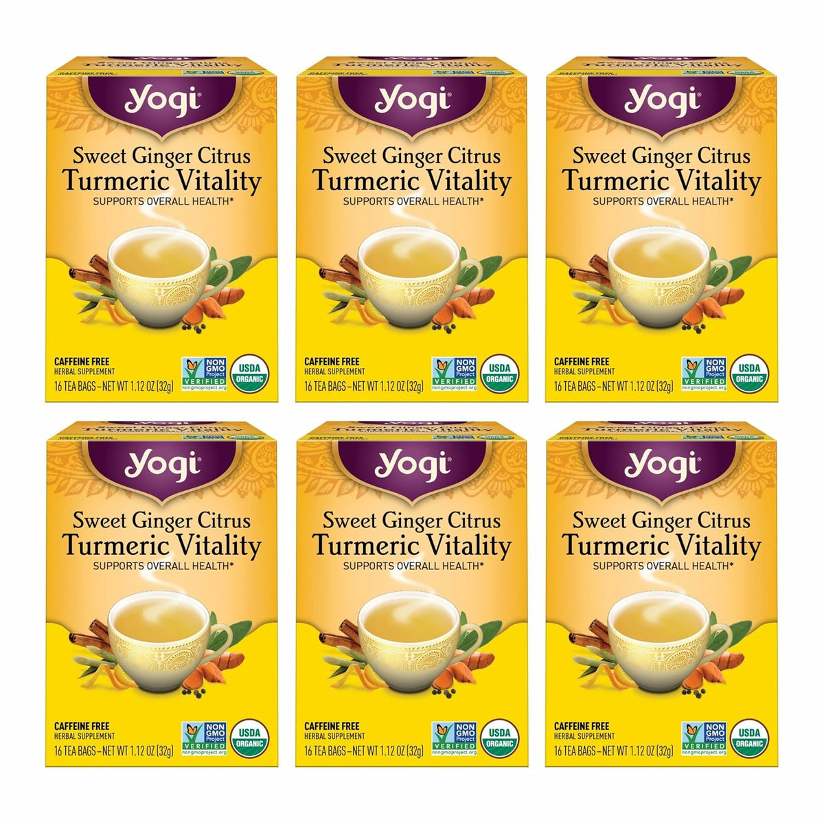 Yogi Sweet Ginger Citrus Turmeric Vitality Tea