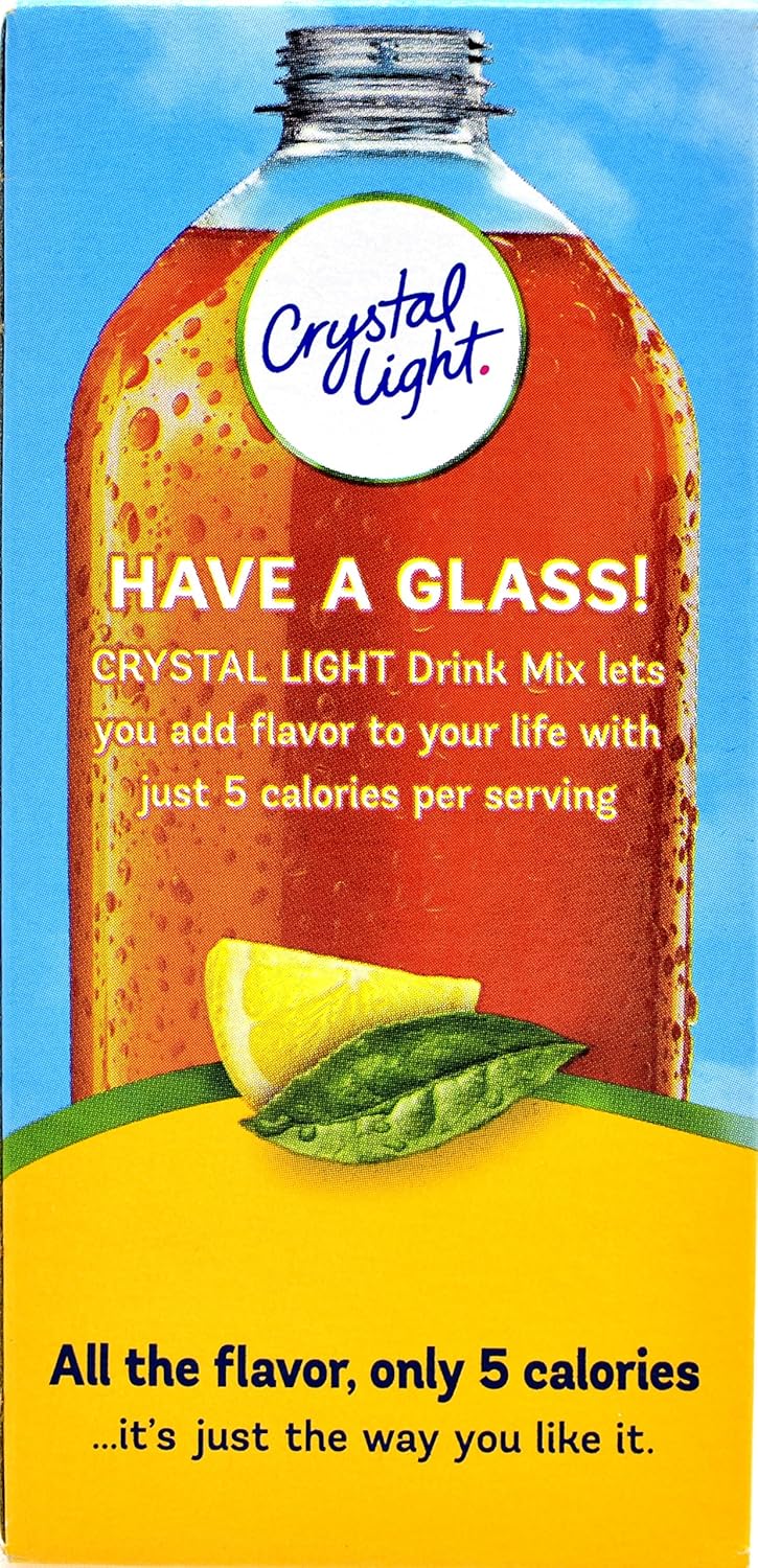 Crystal Light Iced Tea On The Go with Lemon, 10-Count, 0.7-Ounce Packages (Pack of 6)