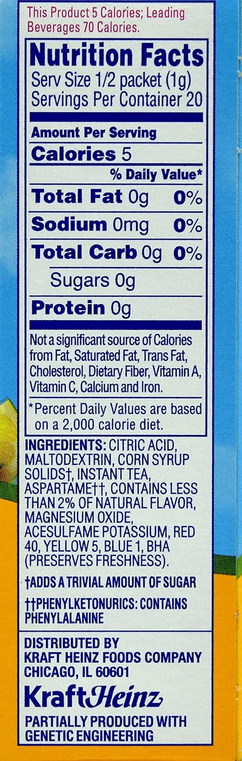 Crystal Light Iced Tea On The Go with Lemon, 10-Count, 0.7-Ounce Packages (Pack of 6)