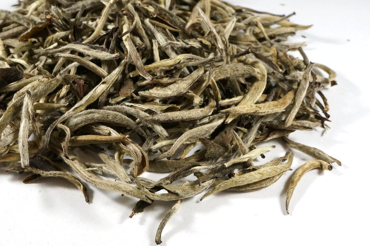 Beantown Tea & Spices - Top Grade Bai Hao YinZhen Silver Needle White Tea Premium Gourmet Loose Leaf Tea. (4 Ounces)