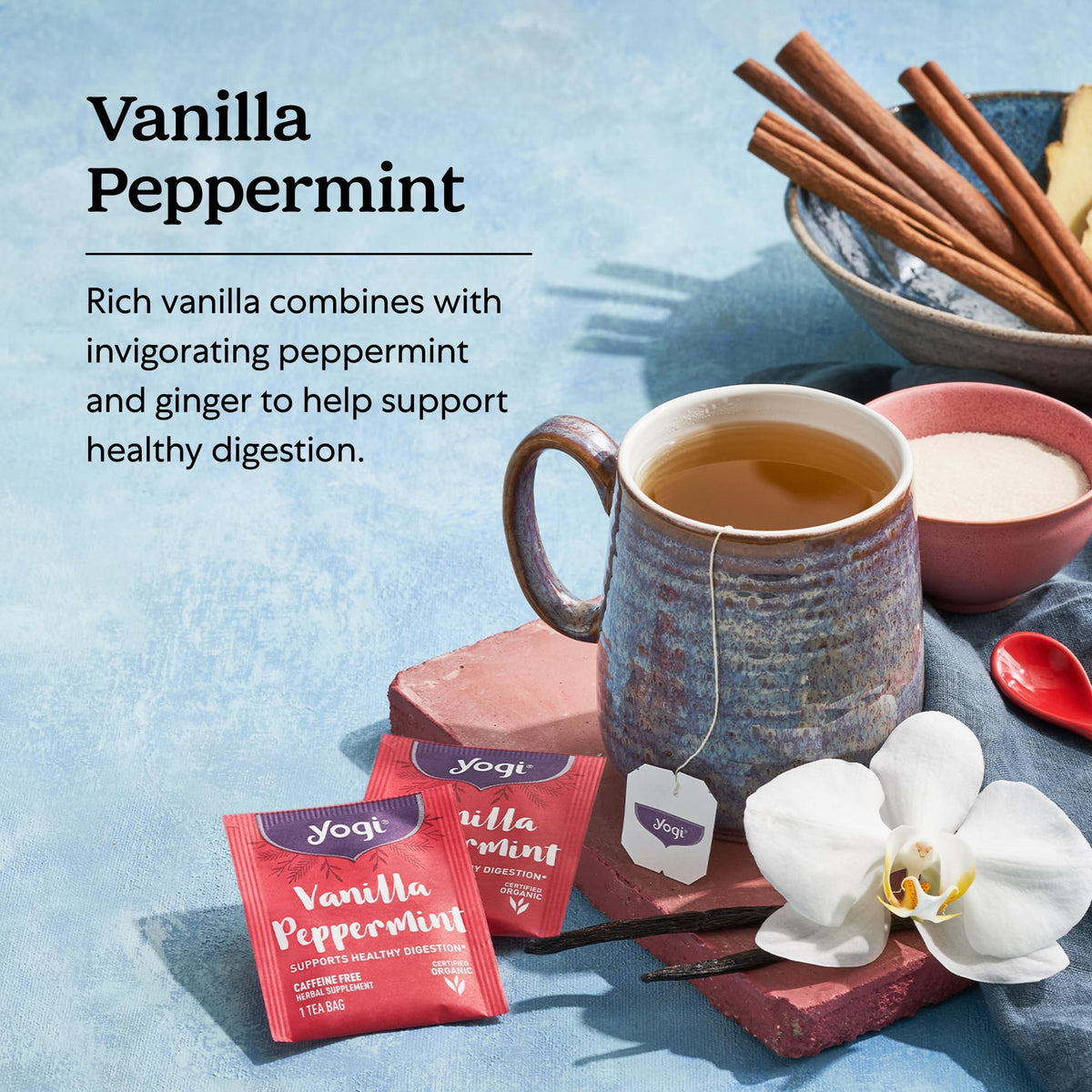 Yogi Vanilla Peppermint Tea, 16 Tea Bags (4 Pack)