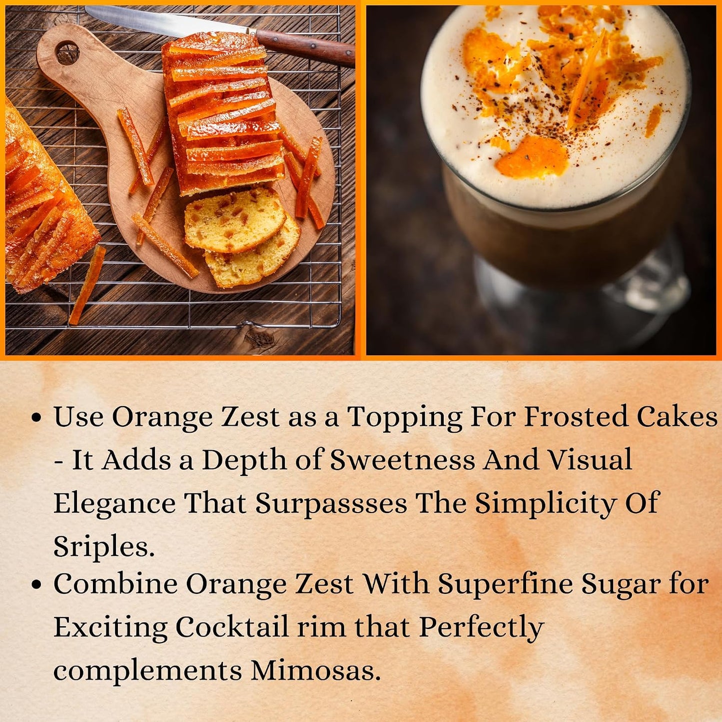 Herbs Botanica Dried Orange Peel Organic Cut &amp; Sifted Naural Orange Zest for Herbal Tea Culinary Delights and Wellness Vegan, Non GMO &amp; Gluten Free 8 oz