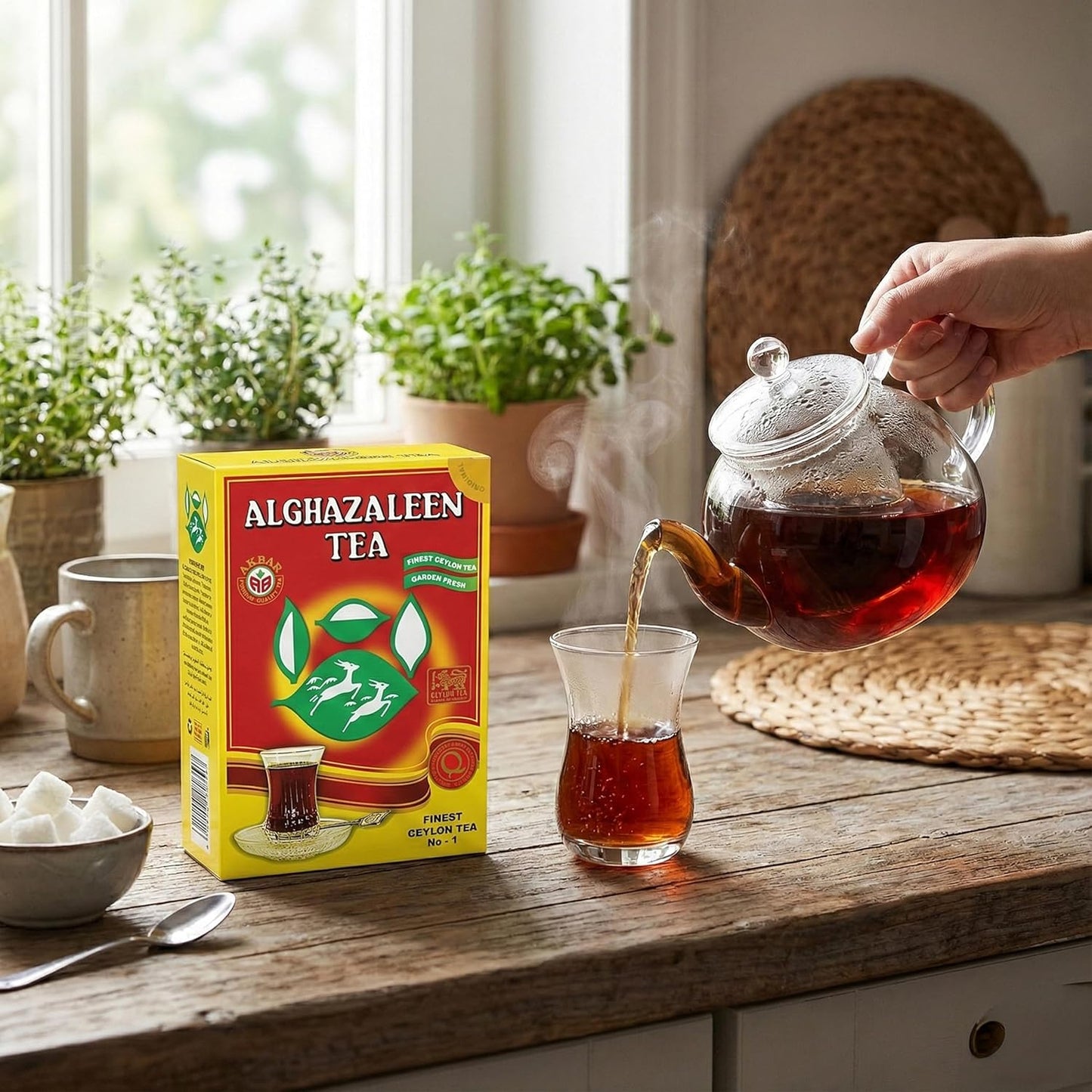 Alghazaleen Tea - Pure Ceylon Black Loose Leaf Tea, 16 oz (454 g) Box