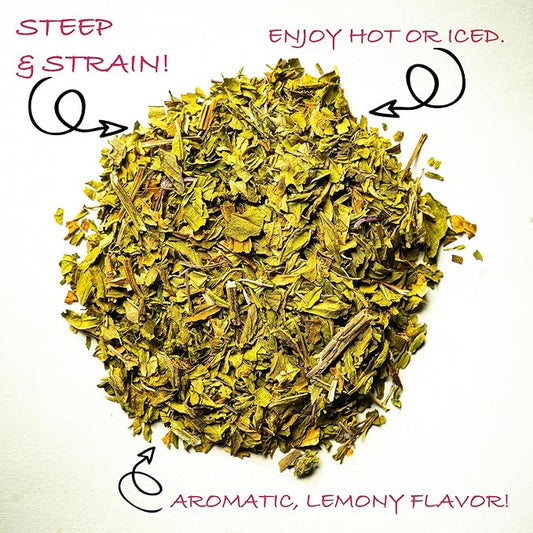 Worldwide Botanicals Organic Lemon Balm Tea, 1Lb - Loose Leaf Premium Herbal Tea | 100% Pure Lemon Balm Leaves | For Stress Relief and Good Digestion | Kosher