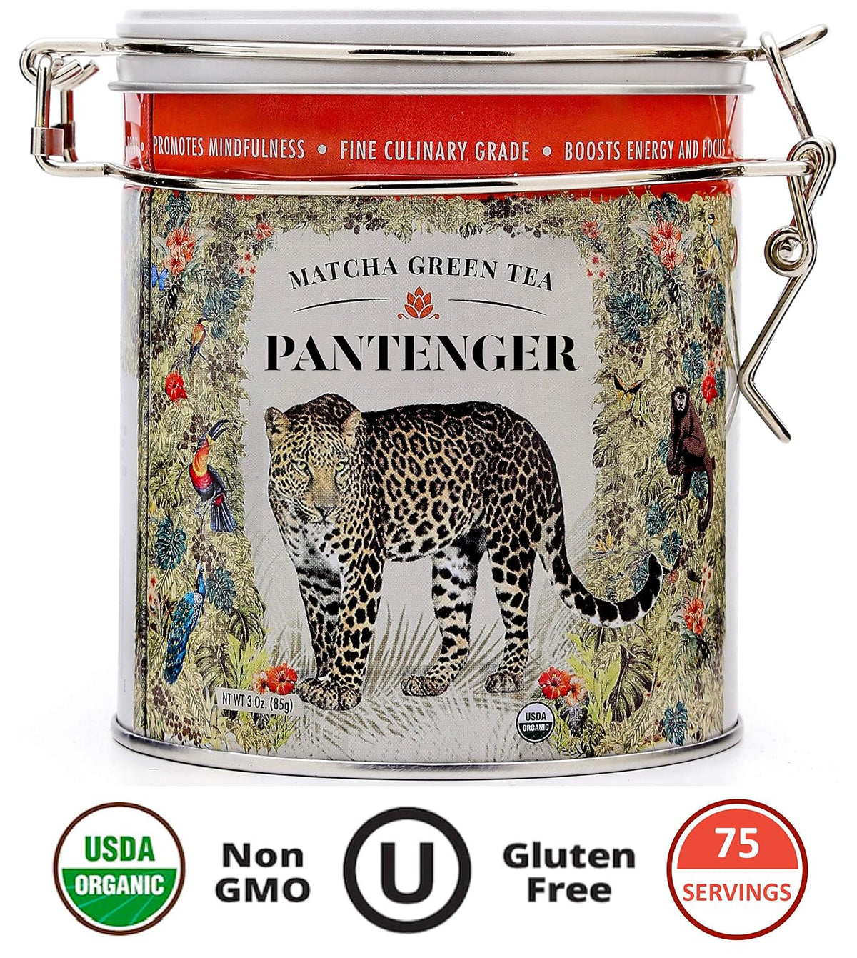 Pantenger Organic Matcha Green Tea Powder | 3 OZ - 70 Servings | Authentic Japanese Matcha Powder | Premium First Harvest | Latte &amp; Smoothie Grade.