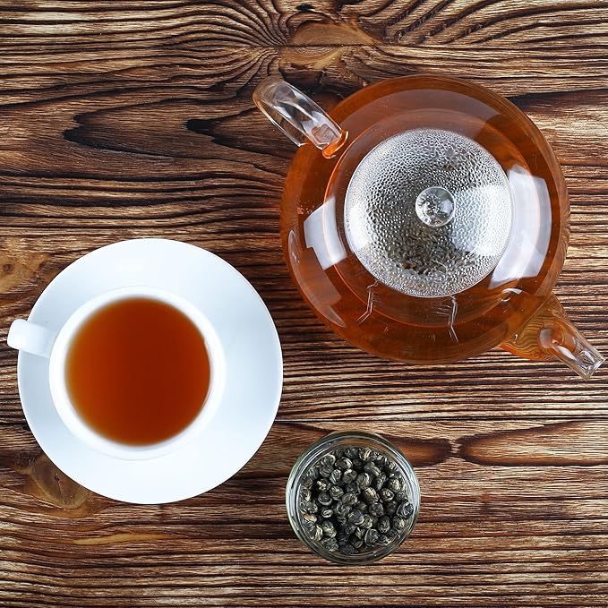 Tealyra - Imperial Jasmine Dragon Pearls - 8-Ounce - Green Tea Loose Leaf - Premium Jasmine Green Tea with Pleasant Aroma - 220 Gram