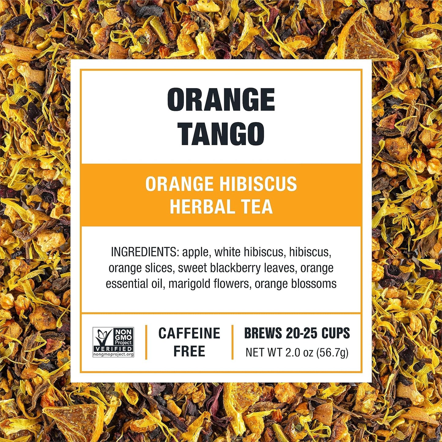 Tiesta Tea - Orange Tango, Loose Leaf, Orange Hibiscus Herbal Tea | Premium Non-Caffeinated Fruit Blend, Makes Hot or Iced &amp; Up to 25 Cups, 2oz Resealable Pouch