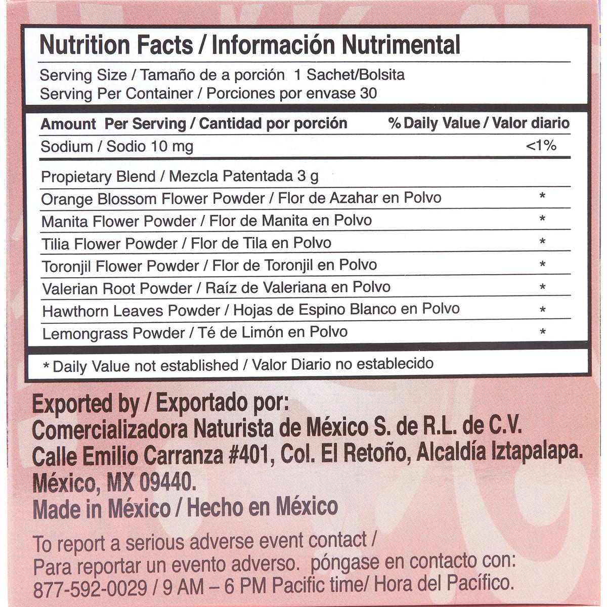 GN+Vida Me Vale Madre Natural Calming Tea: 100% Natural for Relaxation, Support Tranquility and Relief Herbal Tea. Te