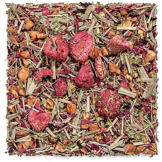 Tealyra - Raspberry Relaxation - Herbal Loose Leaf Tea - Lemon Verbena - Hibiscus - Lemongrass - Calming Relaxing Bed Time Tea - Caffeine Free