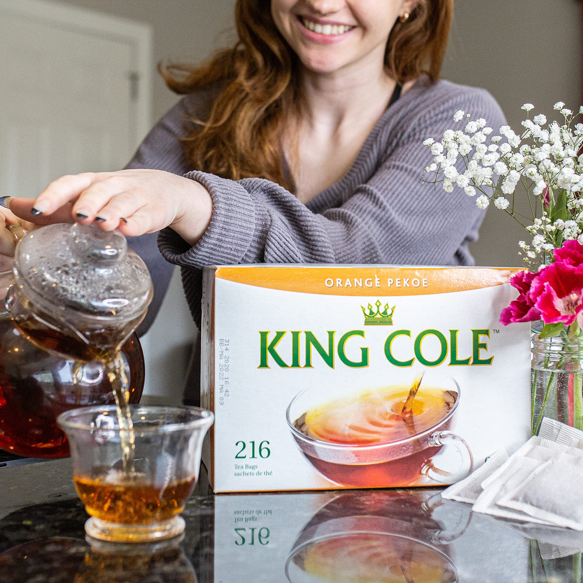 King Cole Orange Pekoe Tea Bags (216 Count), Premium Quality Orange Pekoe Tea Loose Leaf Tea Bags – 216 Orange Pekoe Tea Box