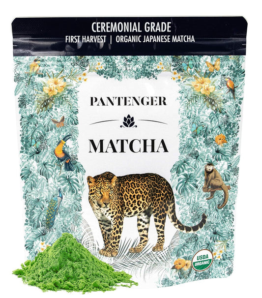 Organic Ceremonial Grade Matcha, Emerald Green, Creamy & Sweet (for a matcha), Japanese - First Harvest - Hand Picked - Stone Milled, By Pantenger