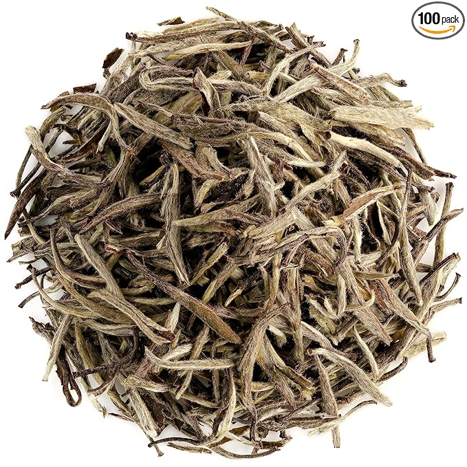 Silver Needle White Tea - 100 Procent Pure Buds - Baihao Yinzhen Chinese Silver Tip Bai Hao Yin Zhen 40g