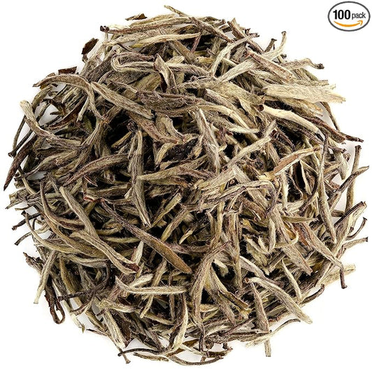Silver Needle White Tea - 100 Procent Pure Buds - Baihao Yinzhen Chinese Silver Tip Bai Hao Yin Zhen 100g