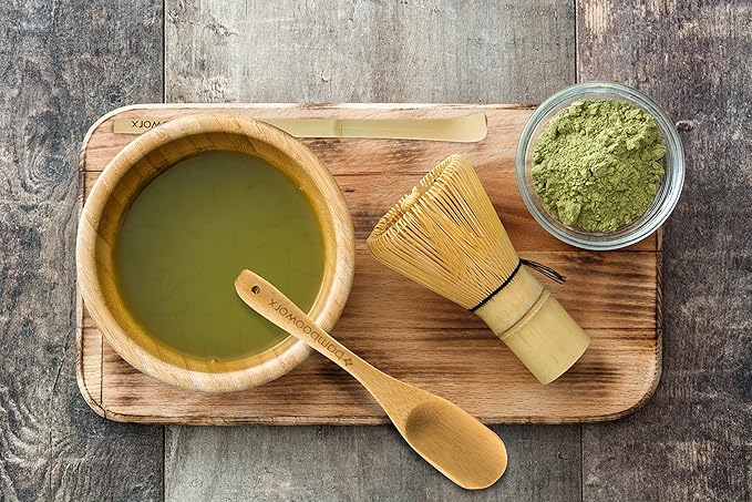 BambooWorx Matcha Whisk Set - (Chasen), Traditional Scoop (Chashaku), Tea Spoon. The Perfect Sets to Prepare a Traditional Cup of Japanese Tea