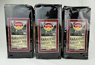 Dogus Exclusive Turkish Black Tea Series (Karadeniz Harman Black Tea 16.9 Oz / 500 Gr, Pack of 3 )