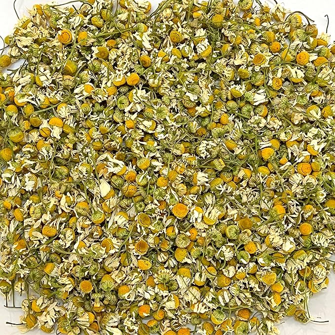 Tian HU Shan Chamomile Flowers Herbal Tea, Chamomile Tea Loose Leaf, Sugar Free Caffeine Free, Natural Clean without Impurities, Vegan 4 Ounce