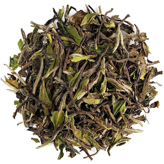 White Peony White Tea - Bai Mu Dan Chinese White Tea - Pai Mu Tan Loose Leaf Tea From China - Baimudan or Paimutan - White Tea Leaves Loose Leaf White Tea Peony Tea White Loose Leaf Tea