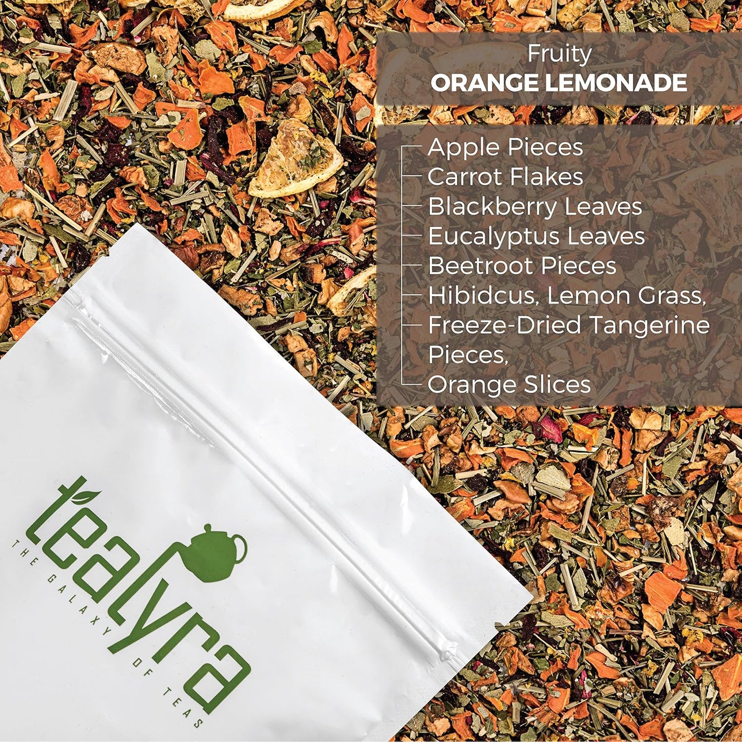Tealyra - Orange Lemonade - Herbal Fruity Loose Leaf Tea Blend - Hibiscus - Eucalyptus - Lemongrass - Vitamins-Rich - Boost Immune System - Natural – Hot or Iced - Caffeine-Free - 220g (8-ounce)