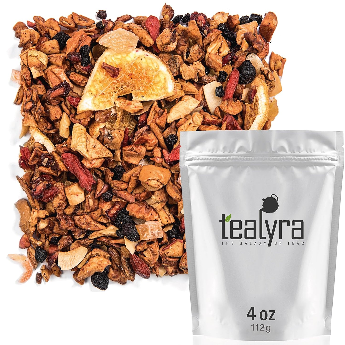 Tealyra - Superfruit Mango - Fruity Herbal Loose Leaf Tea - Goji Berries - Pineapple - Pomegranate - Hot or Iced Drink- Vitamin-Antioxidant-Rich - No Caffeine - 112g (4-ounce)