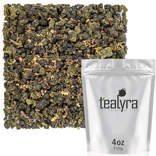 Tealyra - Osmanthus Gui Hua Oolong - Taiwanese Oolong Loose Leafe Tea - Sweet and Aromatic Taste - Naturally Produced - 110g (4-ounce)